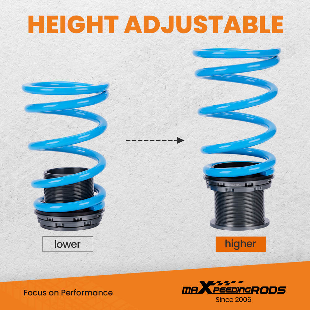 24-Way Damping Adjustable Performance Coilover Compatible for Ford Mustang 4th Gen. 1994-2004 Lowering Kit