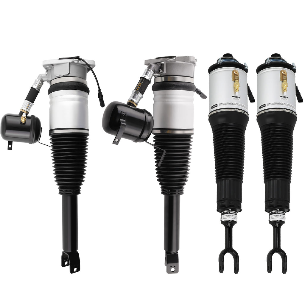 Front + Rear Left Right Air Suspension Shock Strut compatible with Audi A8 D3 4E 2002-2010