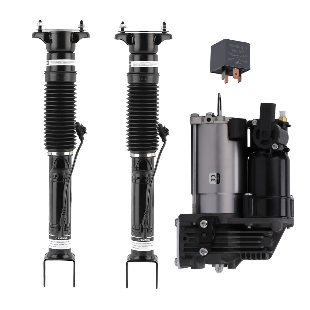 2X Stoßdämpfer Hinten + Luftfederung Kompressor compatible for Mercedes ML GL W166 X166