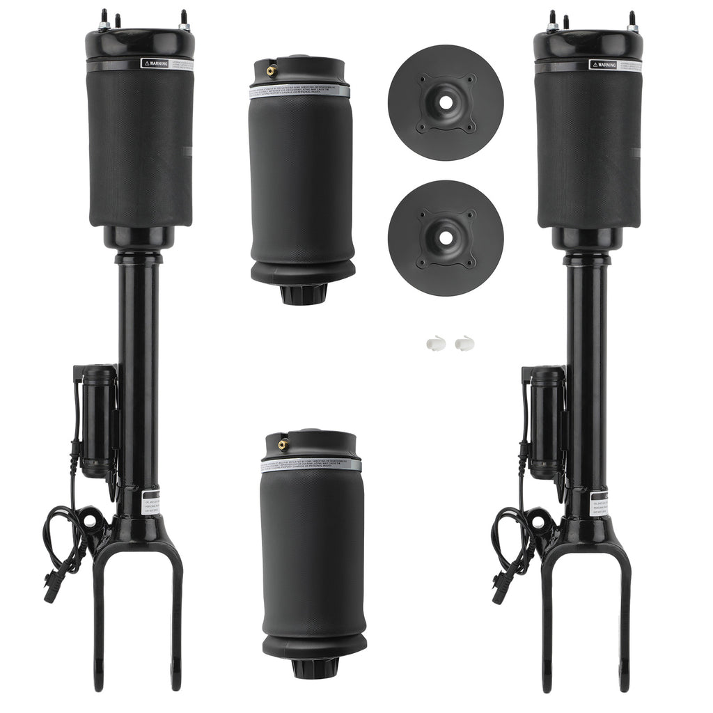 2X Luftbalg Hinten + 2X Federbein Vorne compatible for Mercedes GL ML X164 W164 mit ADS