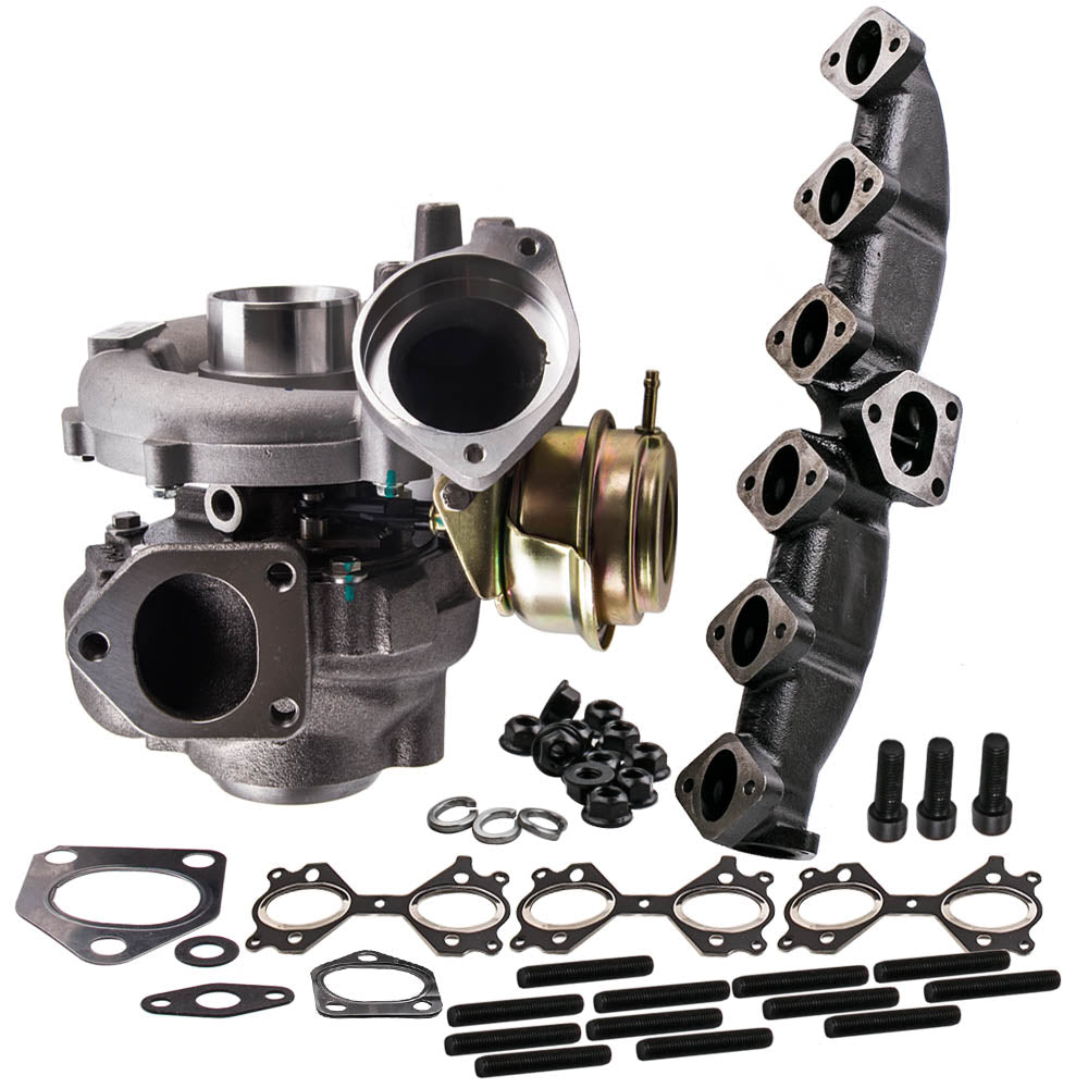 Turbo Turbocharger + Kit de colector de compatible for escape compatible for BMW E53 X5 7791044F 11627788422