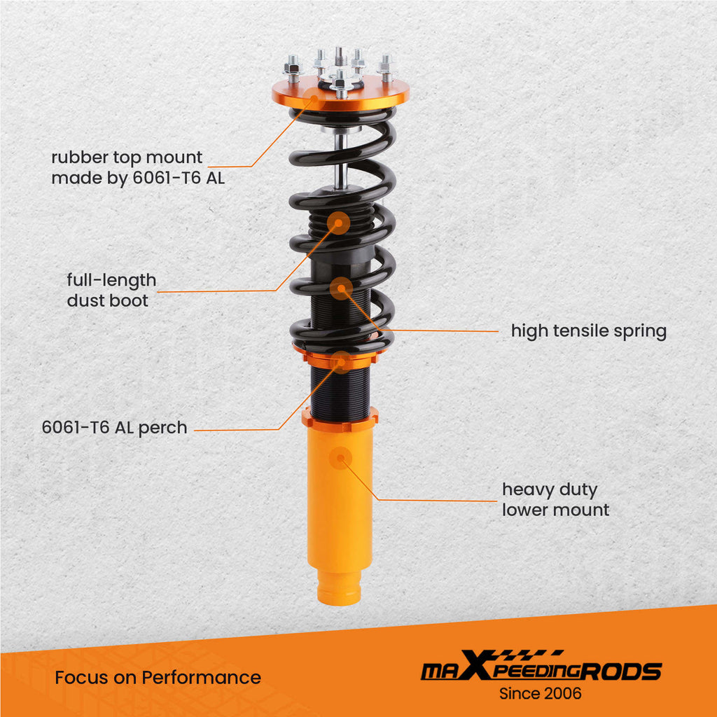 Coilover Suspension Compatible with Honda Accord 98-02, Compatible with Acura 99-03, Adjustable Height SPT