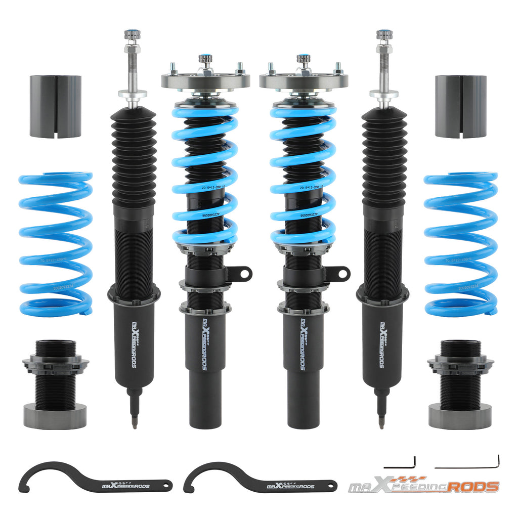 COT6 24-fach verstellbarer Dämpfer Gewindefahrwerk compatible for BMW 3er E90 E91 2004-2011 Tieferlegung