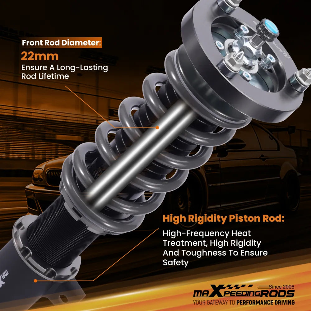 For BMW 3 Series E90 E91 E92 E93 318i 328i RWD MaXpeedingrods T7 Coilovers Strut Lowering Kit