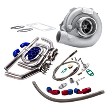 Load image into Gallery viewer, T04E T3 / T4 Turbocharger .63 A / R 57 W / Ligne dhuile + Refroidisseur Intermédiaire + Kits de tuyaux de tuyauterie