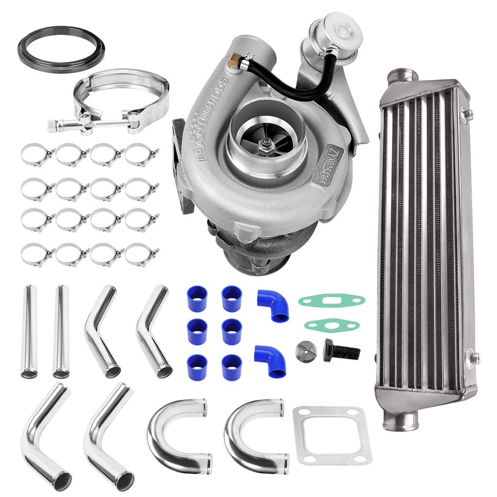 T04E T3 Universal Turbo Turbocharger V-Band 2.5 Intercooler Pipe Piping Kit