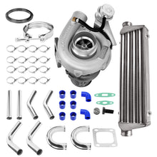 Load image into Gallery viewer, T04E T3 Universal Turbo Turbocharger V-Band 2.5 Intercooler Pipe Piping Kit