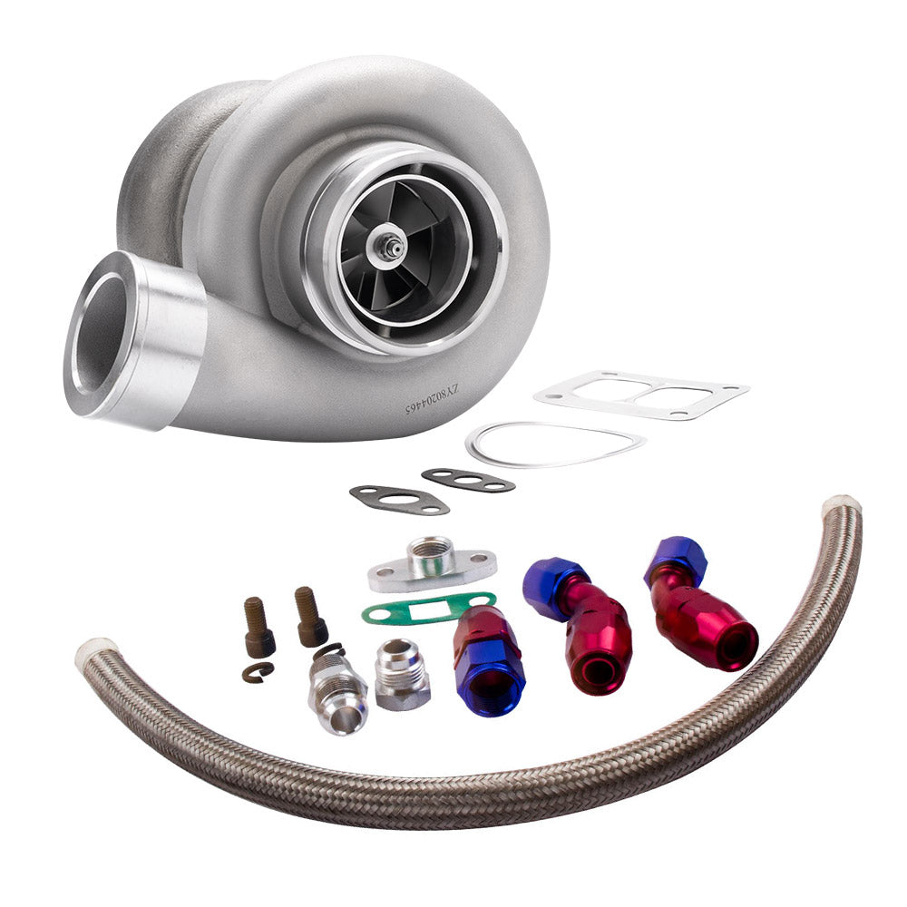 Universal Turbo voor GT45 T4 V-BAND 600+HPS Boost with Oil Return...