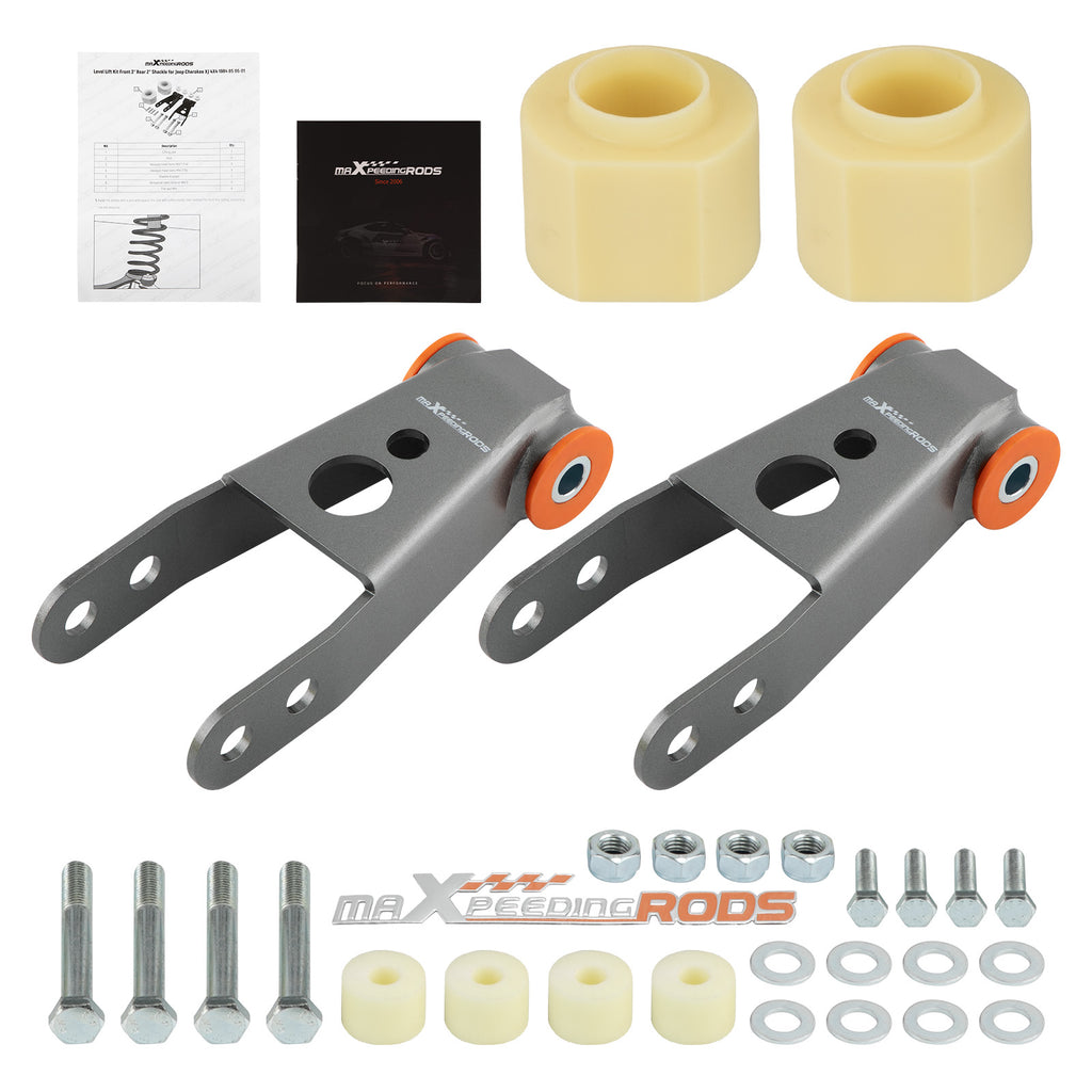 Front 3" & Rear 2" Lift Kit Spacers Compatible with Jeep Cherokee XJ 1984-2001 4WD 4X4