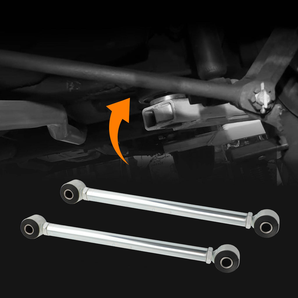 Adjustable Pair Rear Strut Rods Kit with Rubber Bushings compatible with Corvette 1963-1979