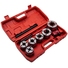 Load image into Gallery viewer, 8x Pipe Threading Kit BSPT Thread Cutting Steel Threader Plumbers Set