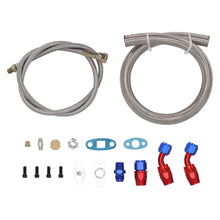Load image into Gallery viewer, T3 T4 T04E Universal Turbo Turbocharger+Wastegate+Intercooler+BOV+Oil Line Kit