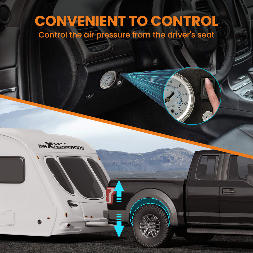 Air controller for Air spring bag Kit Universal Fit For Most 1/2, 3/4 and 1 Ton Pickups And Vans