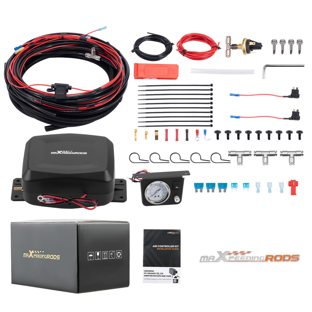 12V Luchtveringcompressor Controller Kit + Low-Pressure Sensor voor Vans Pickups