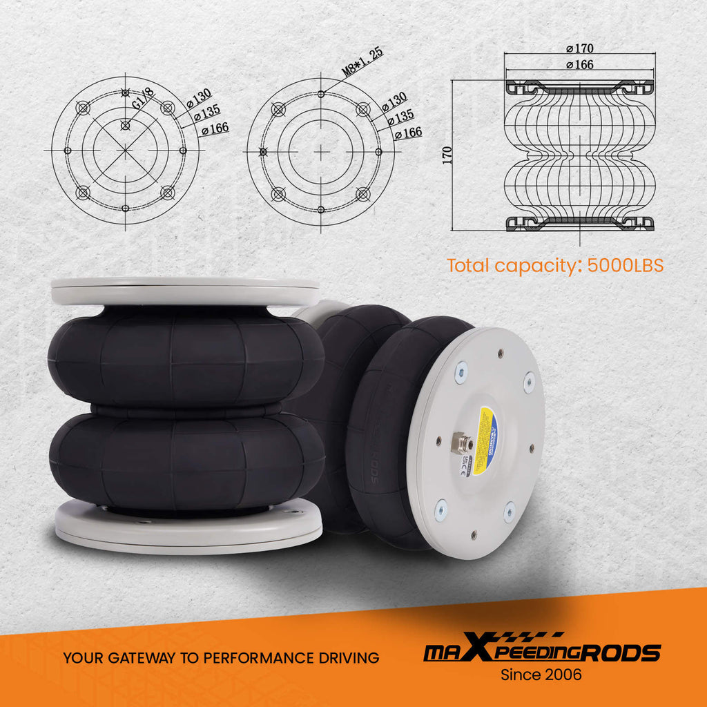 Air suspension kit compatible for Fiat Ducato 1994-2024 X250 X290 4000kg with Compressor
