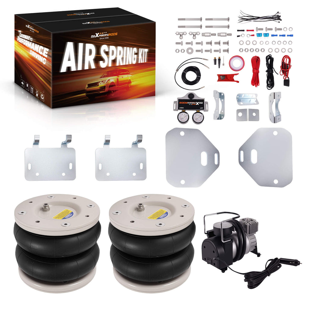 Rear Air Suspension Kit W/ Dual Gauge compatible for Opel Movano compatible for FWD 1998-2010 4000KG
