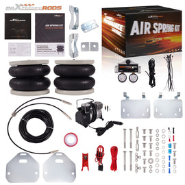 Achter Dual Gauge Luchtvering Kit geschikt voor Nissan Interstar X70 1999-2010 Compressor