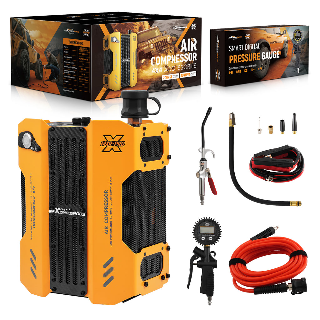 12V Air Compressor Pump for 4WD Truck 200L/min Heavy Duty Tire Inflator Kit