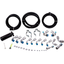 Load image into Gallery viewer, Universal 134a Air Conditioning compatible with AC Hose Kit O-Ring Beadlock Fitting Black Drier