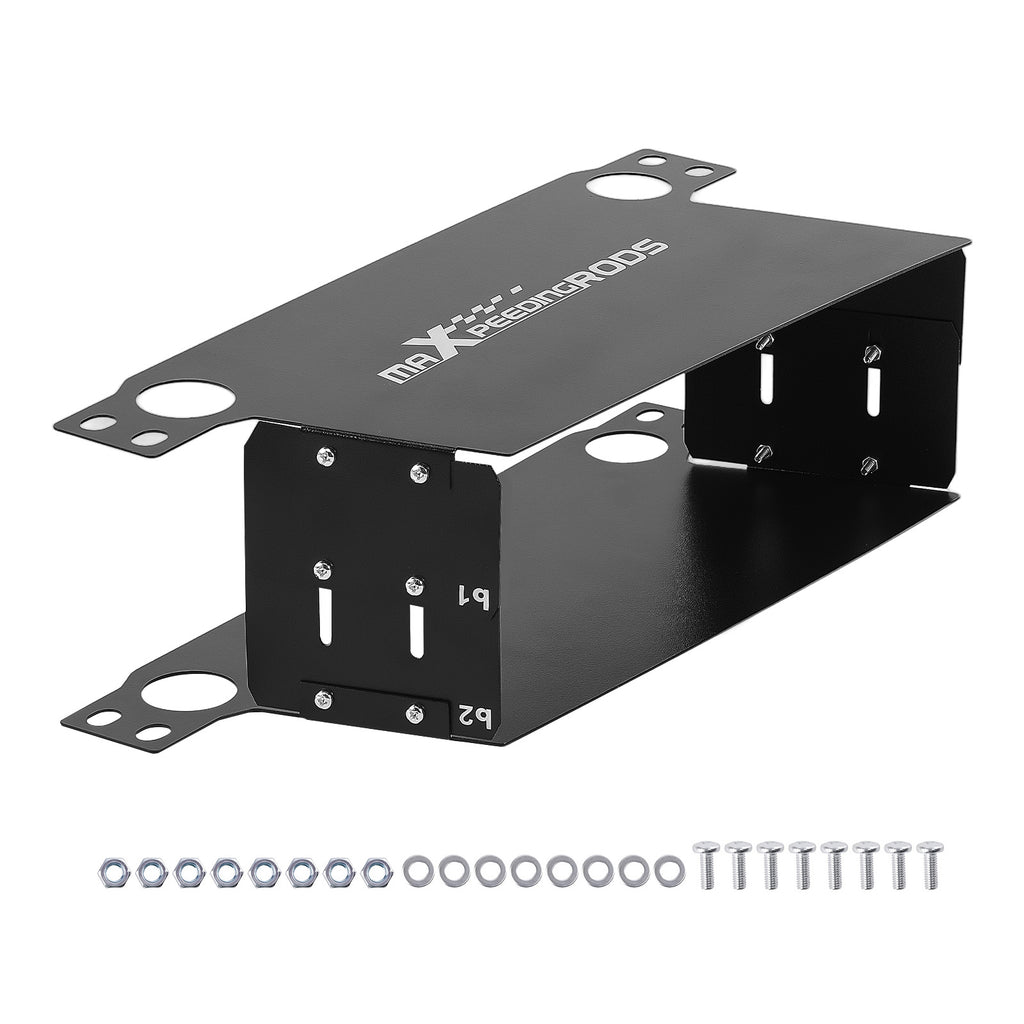 Adjustable Oil Cooler Air Guide for 7-13 Row Universal Black Alloy Complete Kit