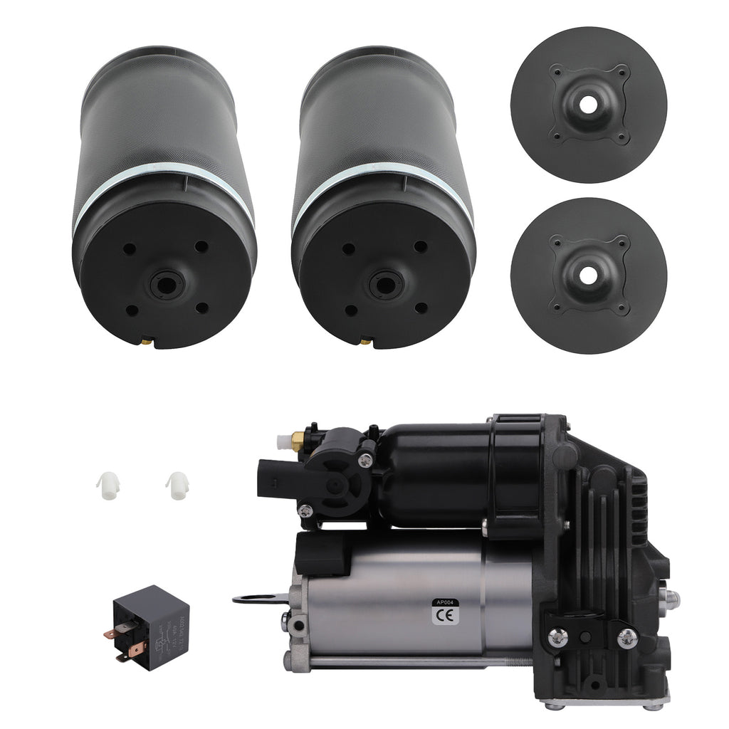 Luftfederung Kompressor + 2X Luftbalg Hinten compatible for Mercedes-Benz GL ML W166 X166