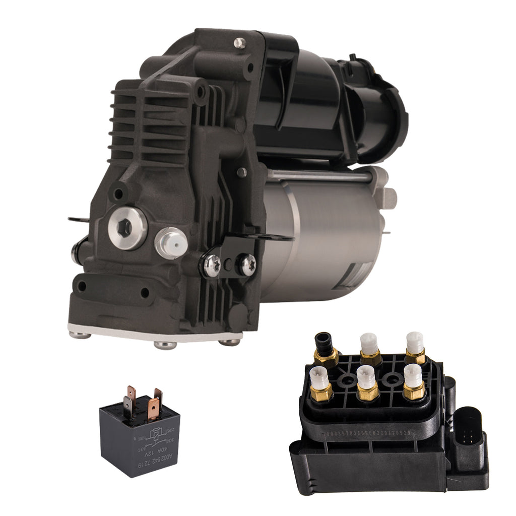Air Suspension Compressor Pump + Valve Block geschikt voor Mercedes W221 C216 2213200704