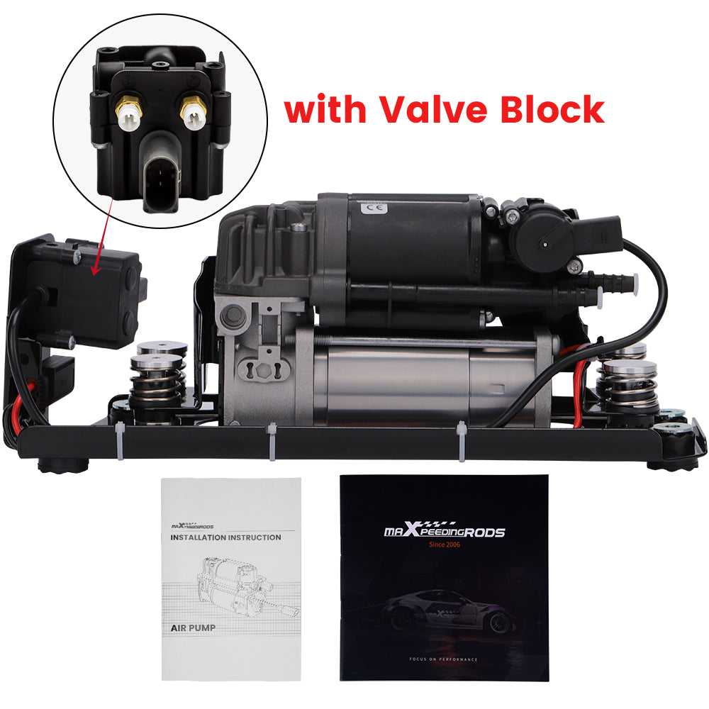 Luchtveringcompressor + Klep + Beugel geschikt voor BMW 5 F11 F07 7 F01 F02 F03