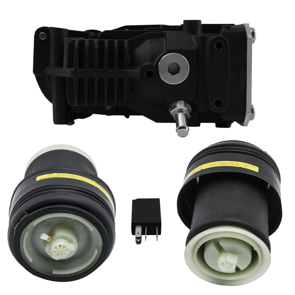 2x Suspension Neumatica Aire Muelle Luftfeder + compresor compatible for BMW X5 E70 X6 E71