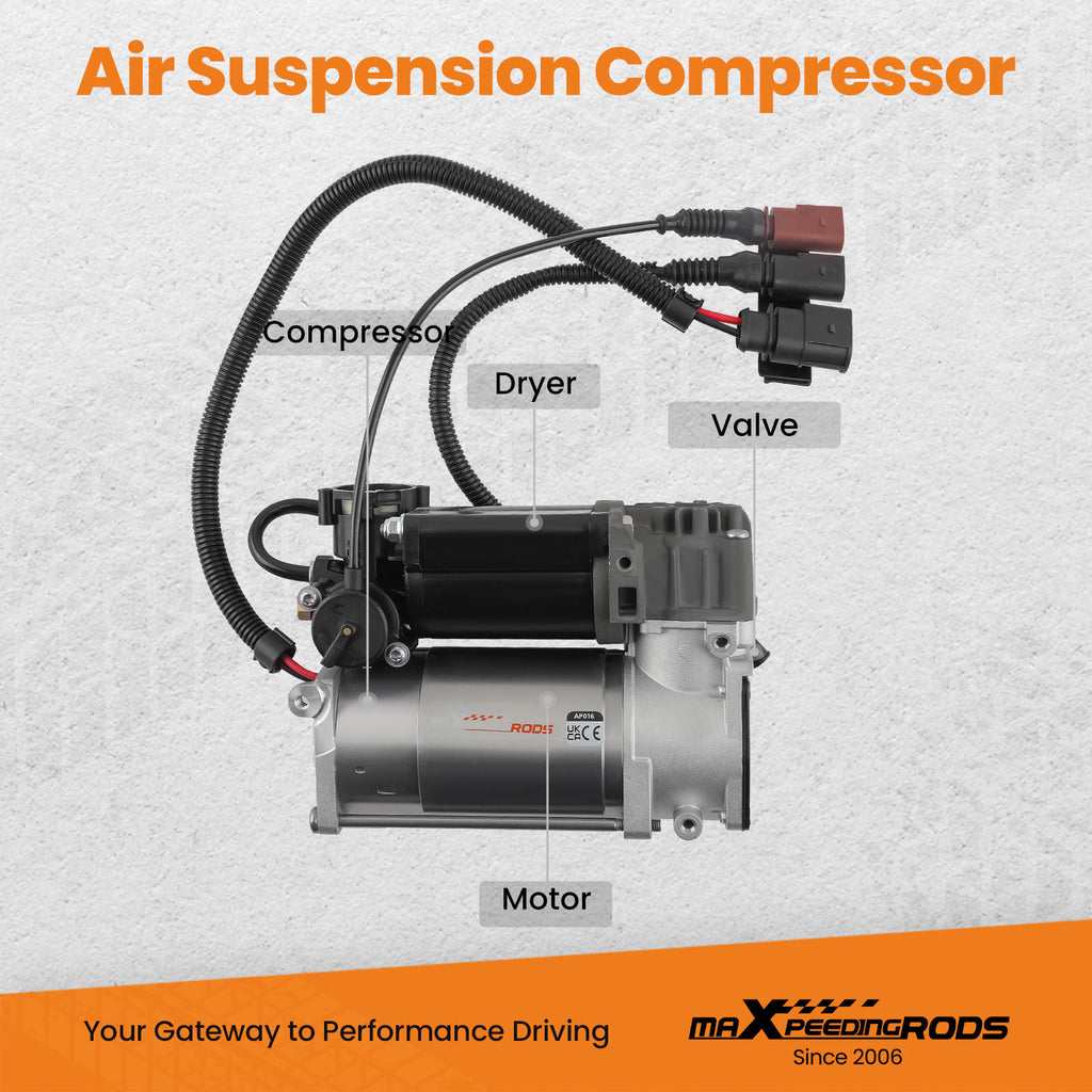 Air Suspension Compressor compatible for VW Phaeton compatible for Bentley GT 2003 3D0616005H