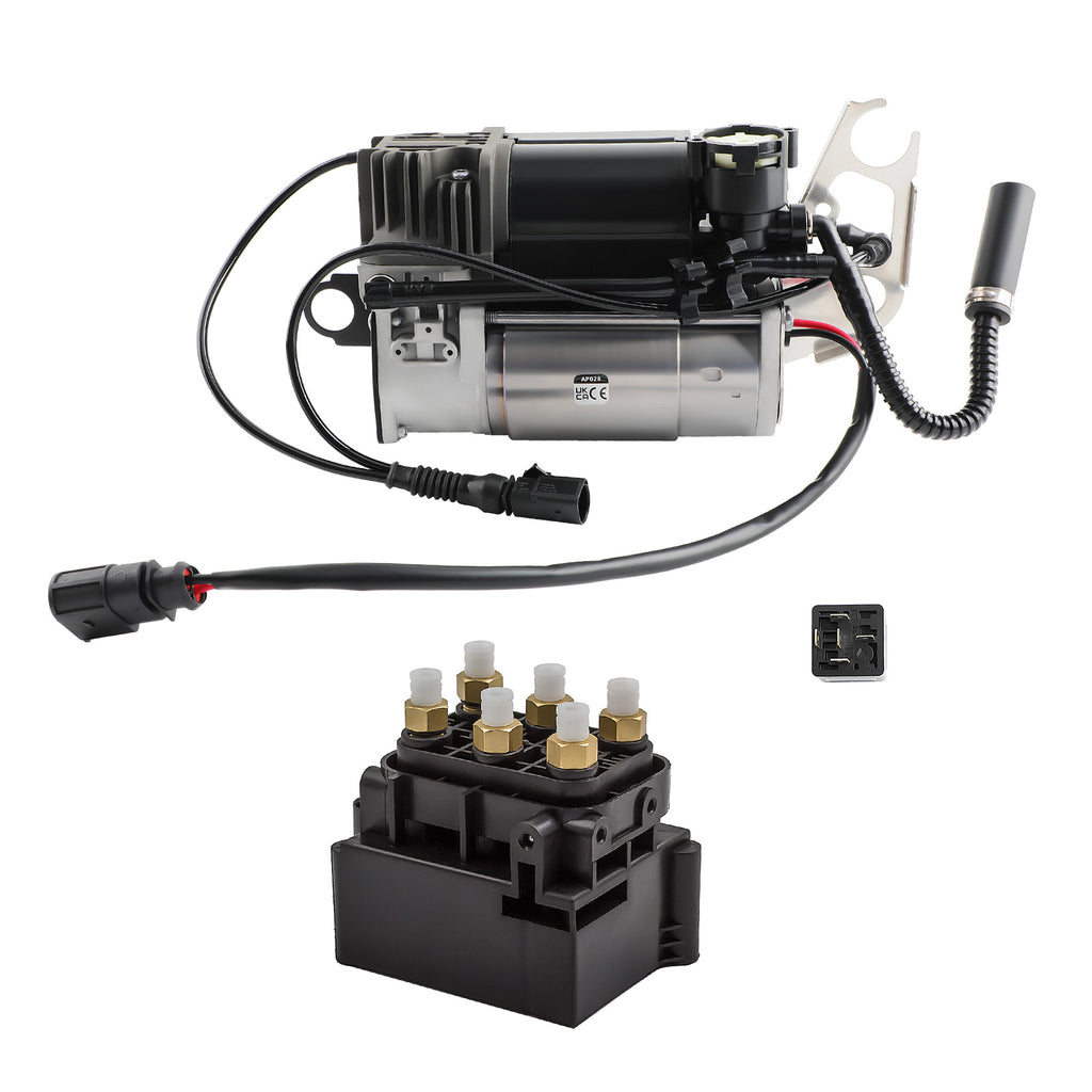 Luftfederung Kompressor Niveauregulierung + Ventil compatible for Audi Q7 4L 4L0698007C