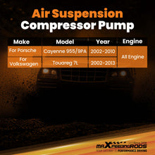 Load image into Gallery viewer, Compressor Air Ride Suspension Pump compatible for Porsche Cayenne 955/9PA 2002-2010