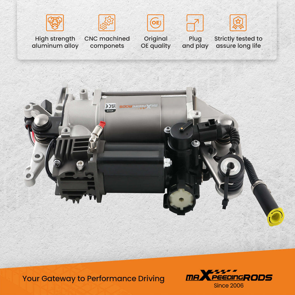 Air Suspension Compressor W/ Bracket compatible for Porsche Cayenne compatible for VW Touareg 7L0616007B