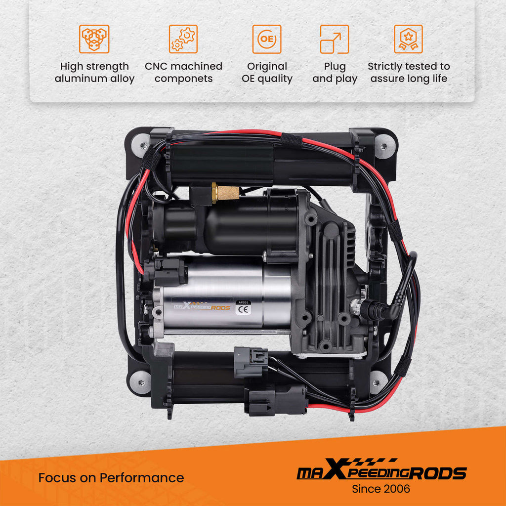 Air Suspension Compressor + Bracket + Relay compatible for Range Rover MK III 3 2002-2012