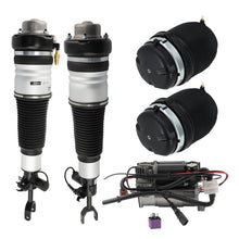 Load image into Gallery viewer, 2X Federbeine Vorne + 2X Federbalg Hinten + Kompressor compatible for Audi A6 C6 4F S6