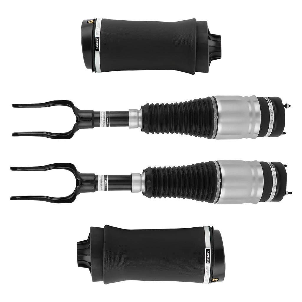 2X Stoßdämpfer Federbeine Vorne + 2X Luftbalg Hinten compatible for JEEP Grand Cherokee WK2
