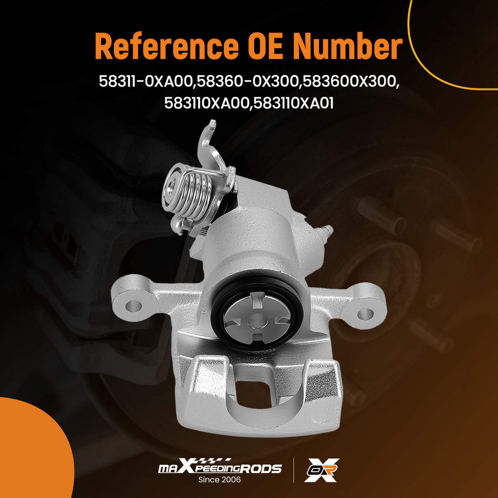 Brake Caliper Rear Right compatible for Hyundai i10 2007 2008 2009 2010 2012 2013 BHQ931E