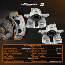 Load image into Gallery viewer, 2 Front Brake Caliper compatible for Audi 80 90 100 compatible for VW Caddy compatible for Golf MK3 357615123A 357615124A