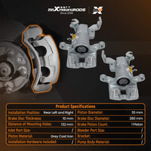 Load image into Gallery viewer, Rear LeftRight Brake Calipers compatible for Mazda 6 GH 2007-2012 1.8, 2.5, 2.0 Petrol