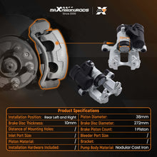 Load image into Gallery viewer, 2x Electronic Brake Caliper Rear Left Right compatible for Audi A3 TT compatible for Seat Leon 14-20 272mm