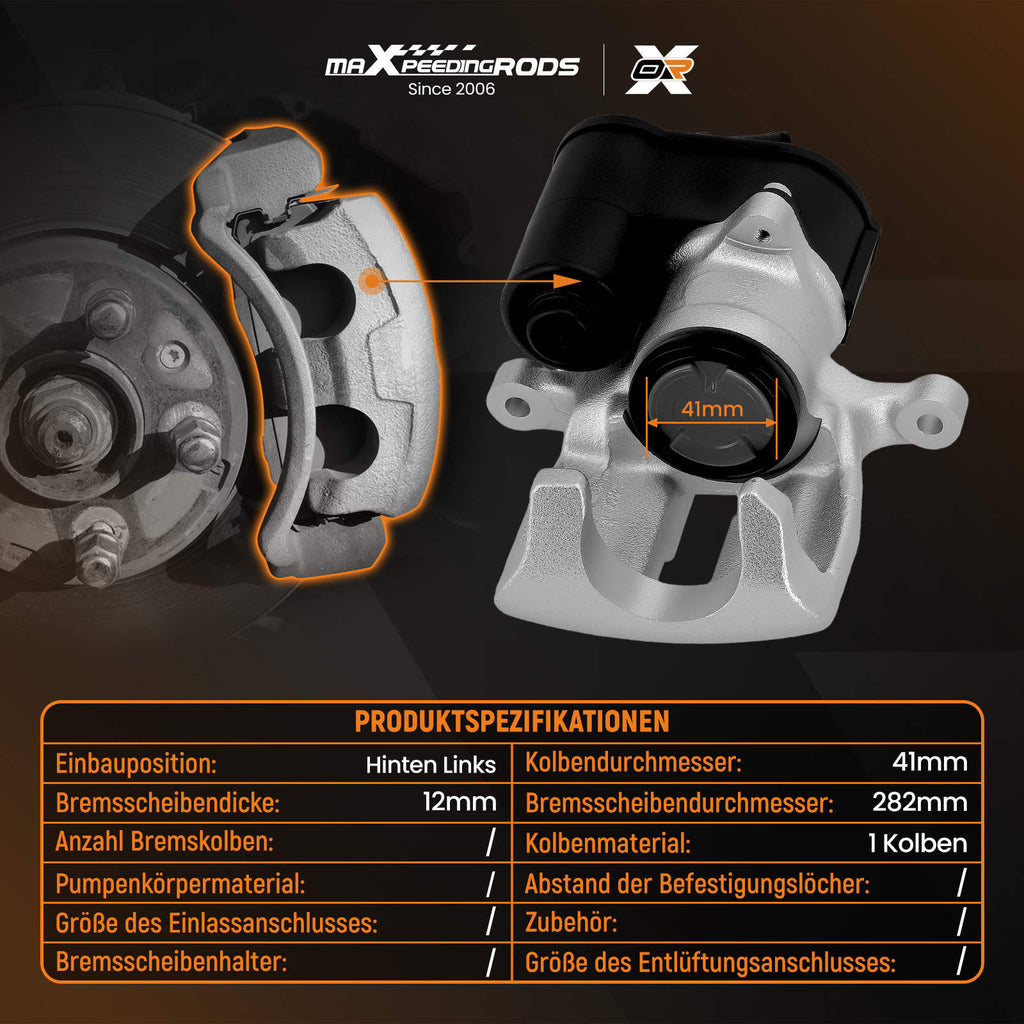 Left Side Brake Caliper compatible for Audi Q3 compatible for VW CC Passat Tiguan 2007-2016 5N0615403X New