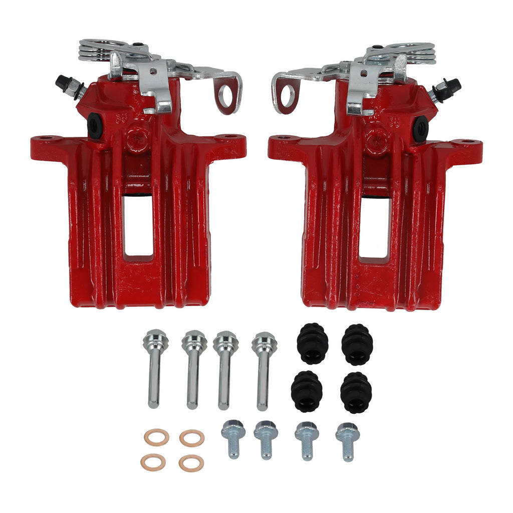 Pair of BRAKE CALIPER REAR LEFT + RIGHT geschikt voor VW GOLF MK 4 1J NEW C 1Y POLO Red