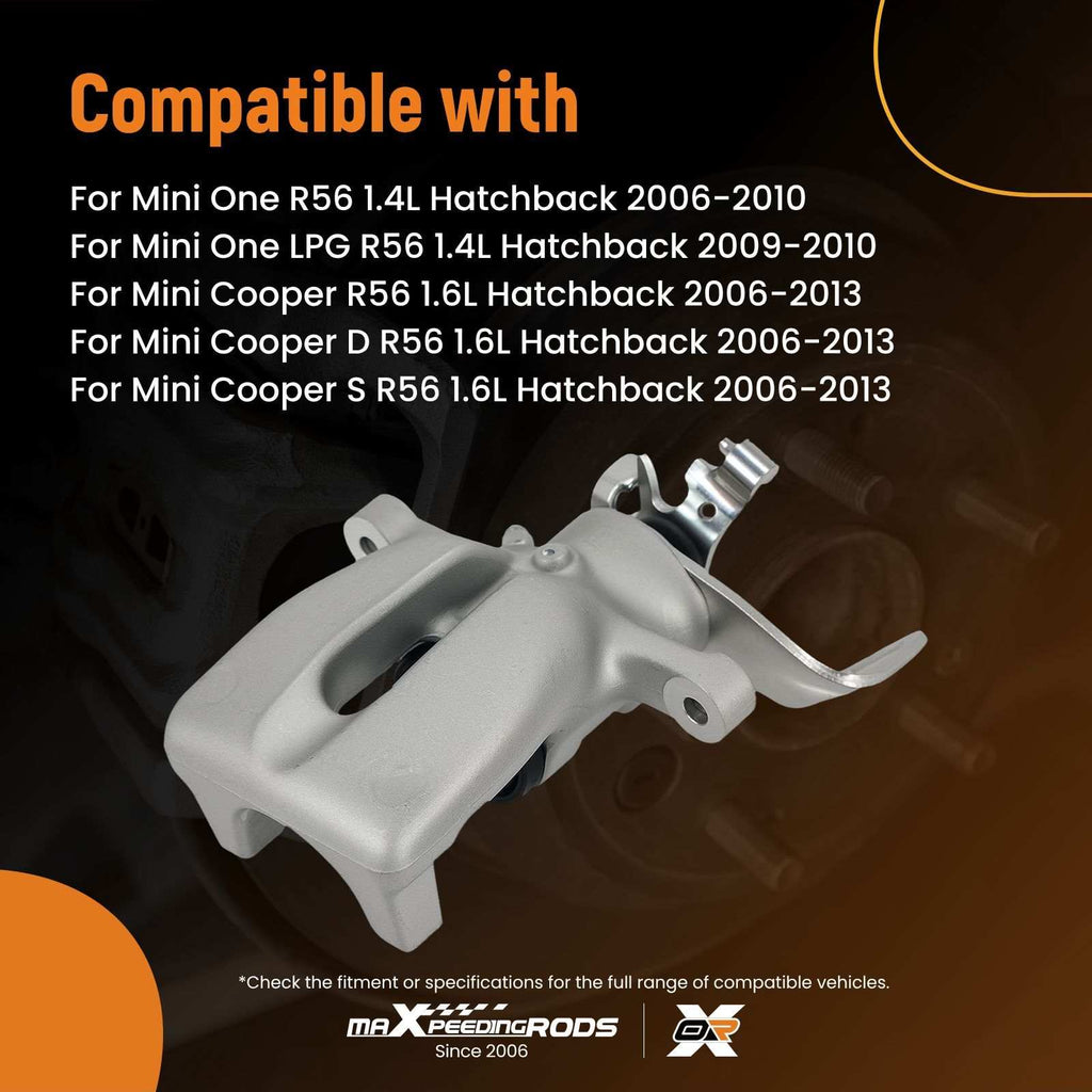 Brake Caliper Left Rear compatible for Mini Cooper S R56 R57 R58 One Clubman R55 2006-2015