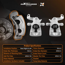 Load image into Gallery viewer, Pair Rear L R Brake Caliper forMini R56 Cooper 2006 Cabriolet R57 34216785611