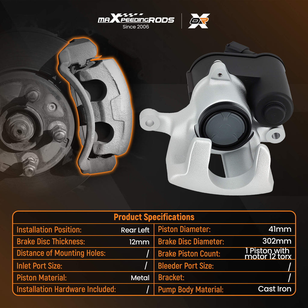 Brake Caliper Left Rear compatible for Audi A6 Allroad C6 2.7 3.0 TFSI 2006-2011 344272