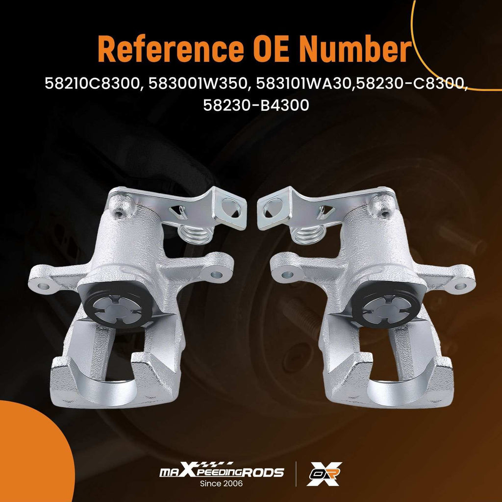 Pair Brake Caliper Rear Left Right compatible for Hyundai i10 1.0 1.2 i20 1.4 58210C8300