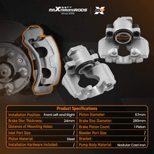 Load image into Gallery viewer, 2x Front Brake Caliper compatible for VW Transporter Caravelle T4 90-03 7D0615123 280mm