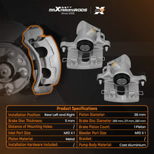 Load image into Gallery viewer, Pair of Rear LeftRight Brake Caliper compatible for Ford Focus MK III compatible for Mazda 3 Volvo C30