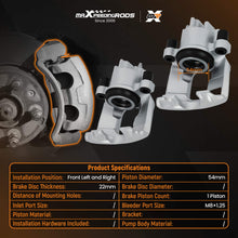 Load image into Gallery viewer, Pair Front Floating Brake Caliper compatible for Ford Focus MK1 1.6 1.8 2.0 1998-2004 54mm