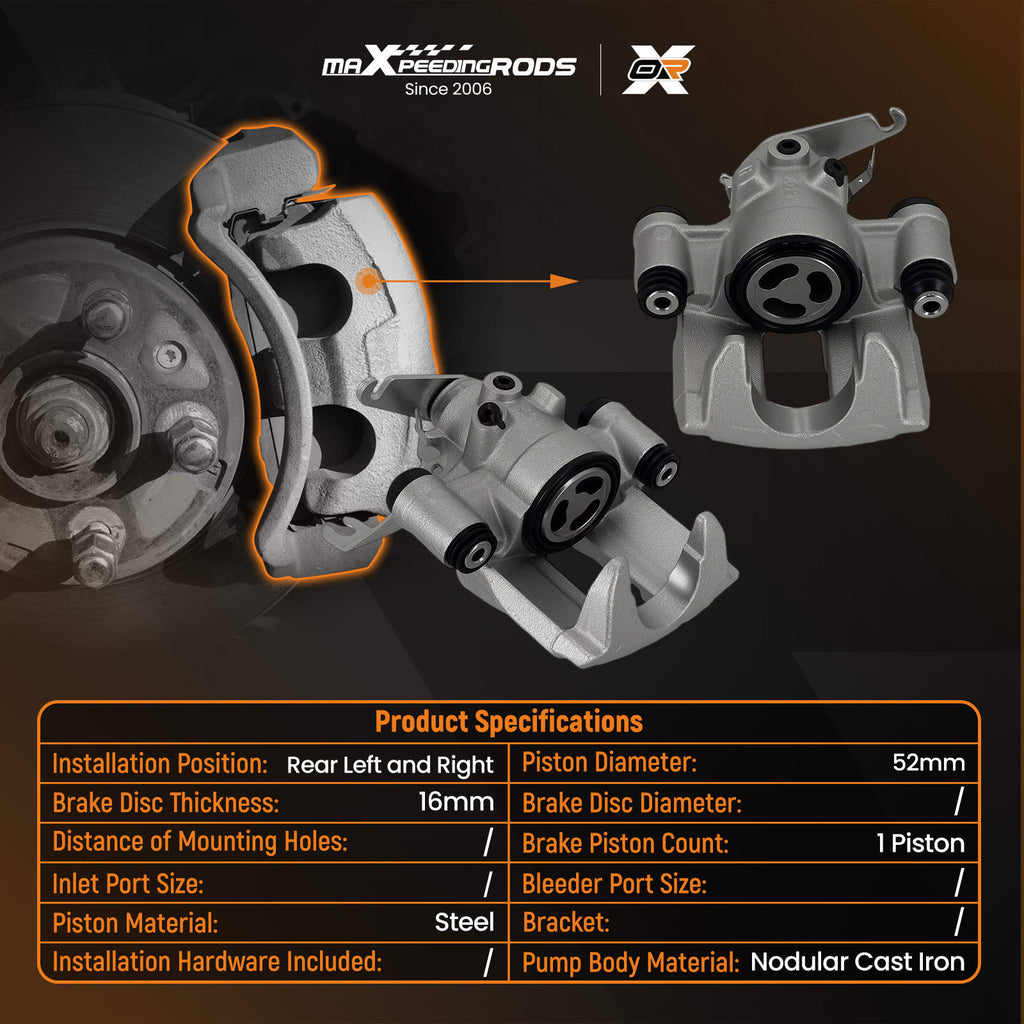 Pair Brake Caliper Rear Left + Right compatible for Iveco Daily Mk3 Mk4 1999-2014 42548181