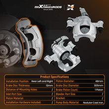 Load image into Gallery viewer, Pair Rear Left Right Brake Calipers compatible for Nissan NV400 compatible for Opel Movano compatible for Renault Master